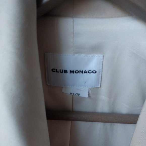 Club Monaco Classic Beige/Cream Wrap Trench Coat Sz XS - Picture 7 of 8
